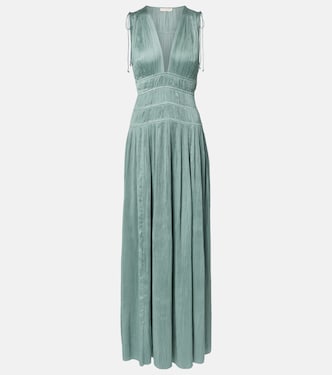 Tasneem satin plissé gown | Ulla Johnson