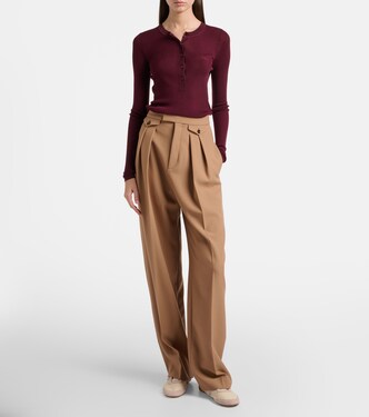 High-rise wool wide-leg pants | Chloé