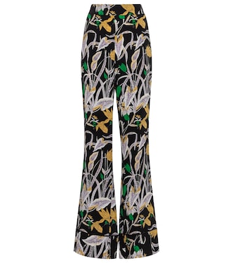Pantalon Federia à taille haute en soie à fleurs | Diane von Furstenberg