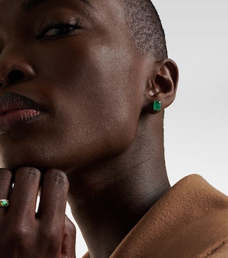 Boucles d’oreilles Colombian en or jaune 18 ct et émeraudes | Shay Jewelry