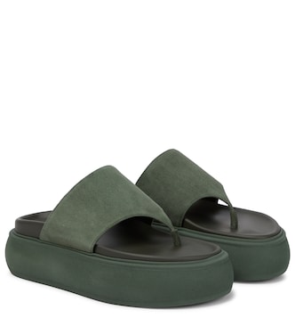 Sandali infradito Selene in suede con platform | The Attico