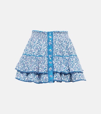 Minifalda floral de tiro alto | Poupette St Barth