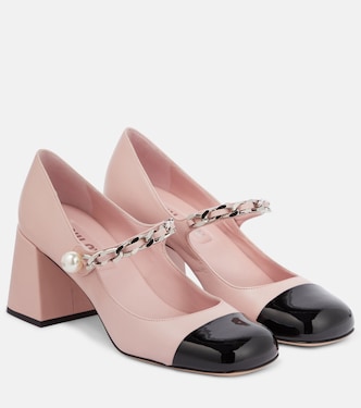 Mary Jane leather pumps | Miu Miu