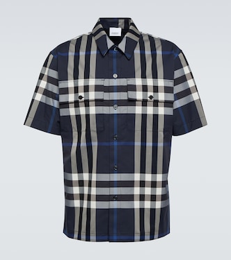 Camicia in misto cotone a quadri | Burberry