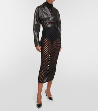 Veste raccourcie en cuir | Alaïa