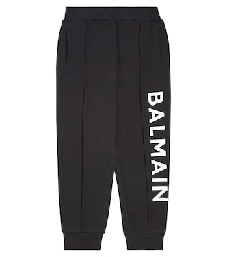 Logo cotton jersey sweatpants | Balmain Kids