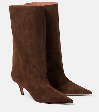 Stiefel Fiona 60 aus Veloursleder | Amina Muaddi