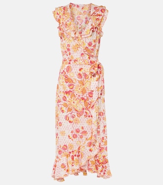 Vestido envolvente Aude con volantes | Poupette St Barth