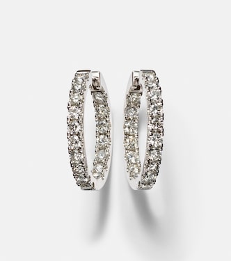 Orecchini in oro bianco 14kt con diamanti | Roxanne First