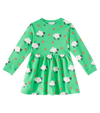 Abito in pile di cotone con stampa | Stella McCartney Kids