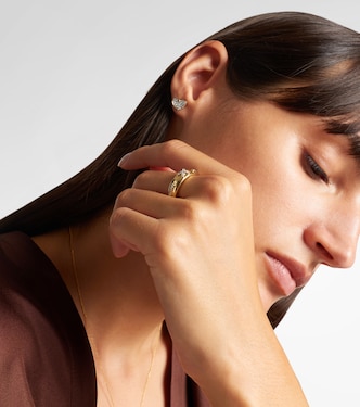 Bague Diamond Cross Stitch en or 14 ct et diamants blancs | Stone and Strand