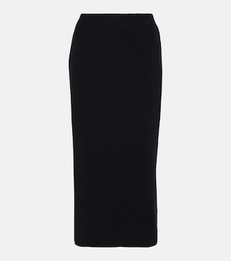 Falda midi de lana, cachemir y seda | Brunello Cucinelli