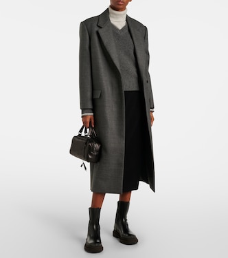 Jupe midi en laine, cachemire et soie | Brunello Cucinelli
