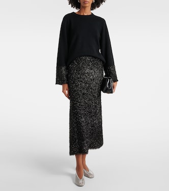 Gonna midi in maglia di lamé | Jardin des Orangers