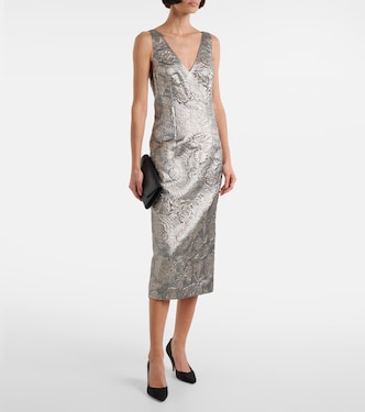 Abito da cocktail in broccato con stampa | Toteme