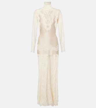 Maxikleid mit Spitze | Rabanne