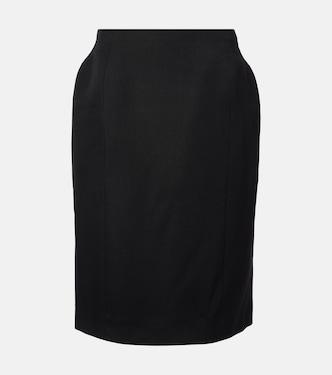 Falda midi Hourglass de lana | Balenciaga