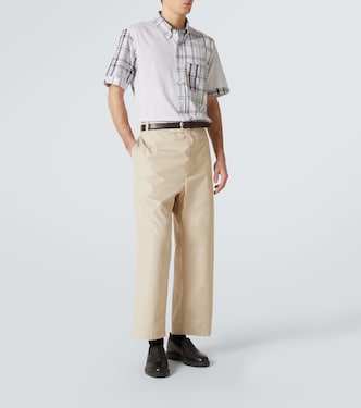 Camicia in cotone patchwork a righe | Thom Browne