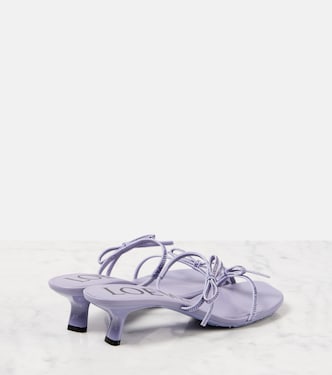 Petal 45 bow-detail suede sandals  | Loewe
