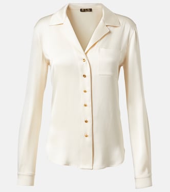 Ketty silk satin shirt | Loro Piana