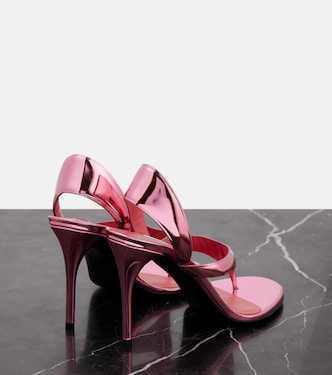Sandalen Infradito 90 aus Metallic-Leder | Alaïa