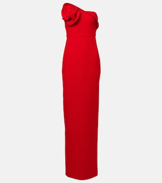 Abito lungo in crêpe con applicazione | Roland Mouret
