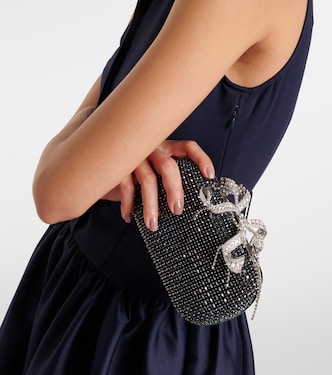 Crystal-embellished clutch | Self-Portrait