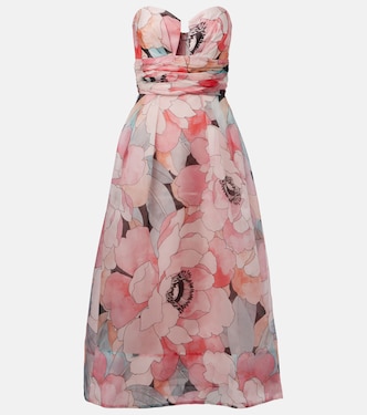 Bridal Bouquet floral silk midi dress | Rebecca Vallance