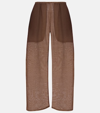 Niko ramie cropped barrel-leg pants | Leset