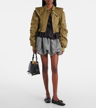 Bomber cropped con ruches | Ganni
