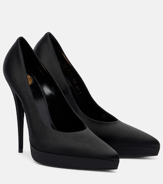 Lisa 110 satin platform pump | Saint Laurent