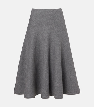 Cashmere-blend midi skirt | Alaïa