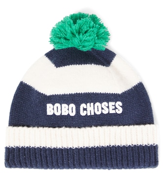 Logo striped beanie | Bobo Choses