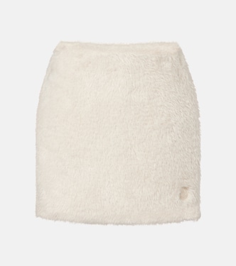 Logo faux fur miniskirt | Moncler