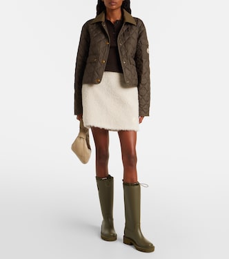 Logo faux fur miniskirt | Moncler