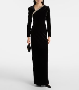 Velvet maxi dress | Roland Mouret