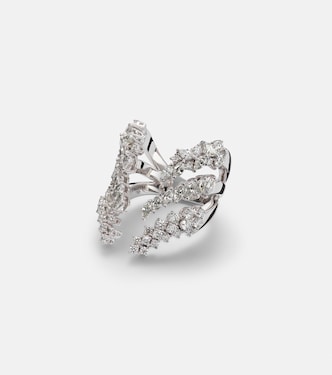 Anello Y-Not in oro bianco 18kt con diamanti | Yeprem