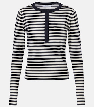 Striped cashmere Henley sweater | Max Mara