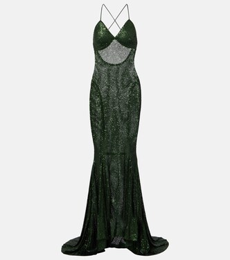 Robe longue à sequins | Norma Kamali