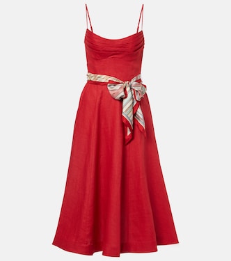 Rebellion linen midi dress | Zimmermann