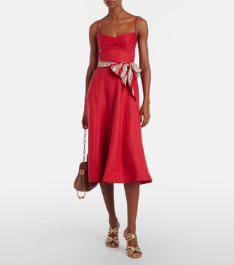 Rebellion linen midi dress | Zimmermann