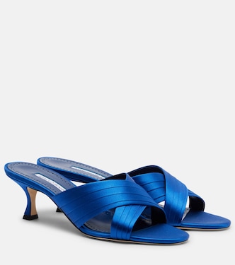 Viera 50 satin mules | Manolo Blahnik