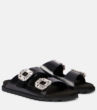 Slidy Viv' leather sandals | Roger Vivier