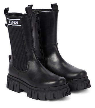 Leather ankle boots | Fendi Kids