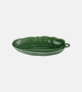 Folhas Banana Leaf Large earthenware salad bowl | Bordallo Pinheiro