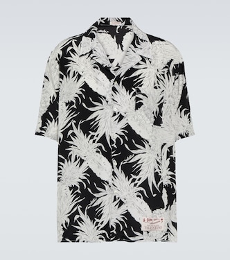 Camicia bowling in seta con stampa | Valentino