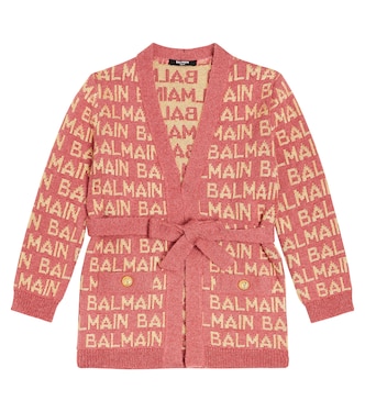 Cárdigan de punto intarsia | Balmain Kids