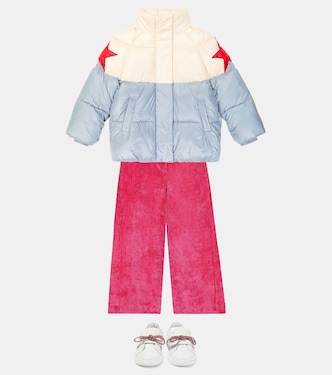 Colorblocked puffer coat | Monnalisa