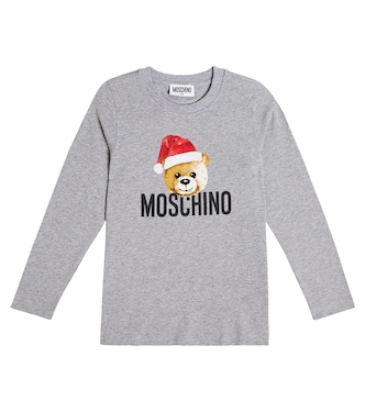Teddy Bear 코튼 블렌드 저지 탑 | Moschino Kids