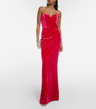 Robe bustier Bernadette en velours | Rebecca Vallance